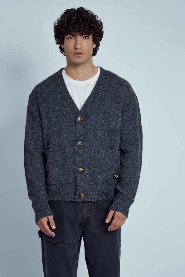 CASPER RECYCLED YARN KNITTED CARDIGAN