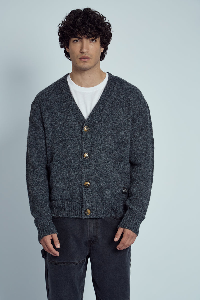 CASPER RECYCLED YARN KNITTED CARDIGAN