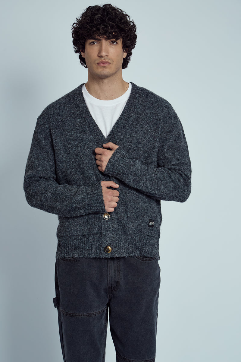 CASPER RECYCLED YARN KNITTED CARDIGAN