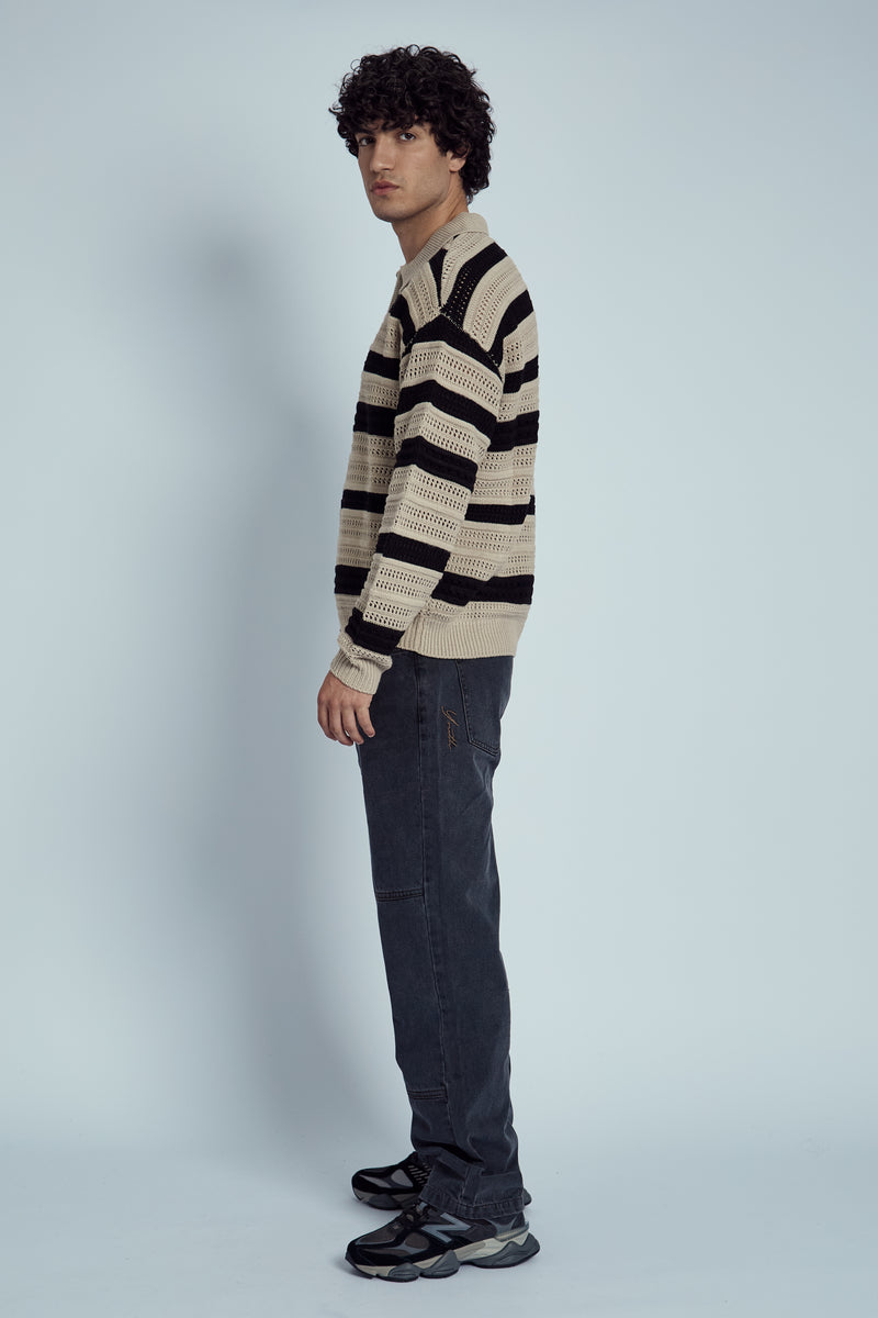 MEADE KNITTED STRIPE JUMPER