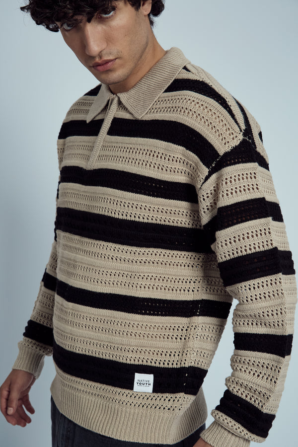 MEADE KNITTED STRIPE JUMPER