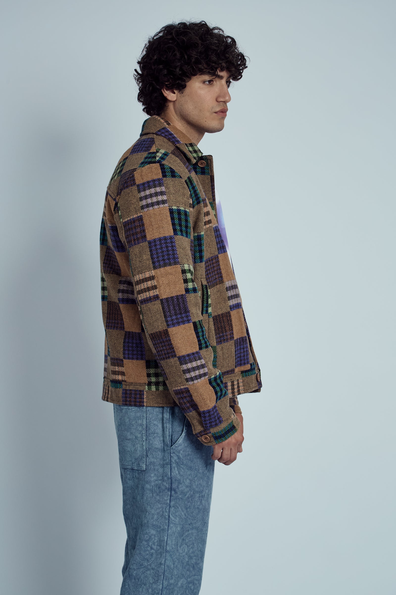 EMRYS PATCHWORK CHECK JACQUARD JACKET – Native Youth