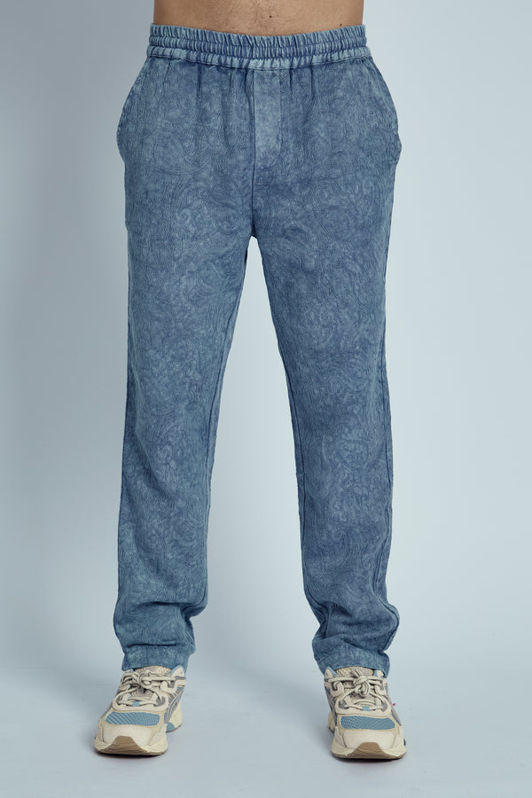 GALLANT WASHED DAMASK JACQUARD TROUSERS