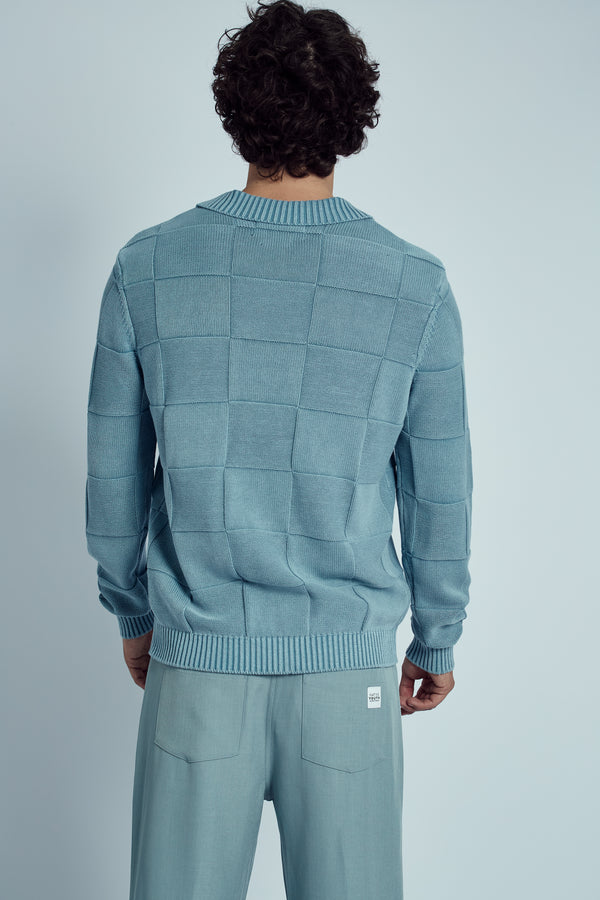 PATTON WEAVE KNIT POLO JUMPER