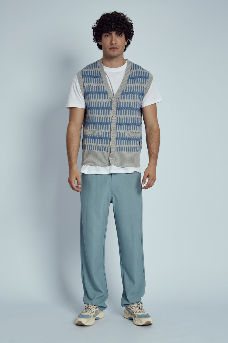 HAYNES YARN BRAIDED KNIT WAISTCOAT