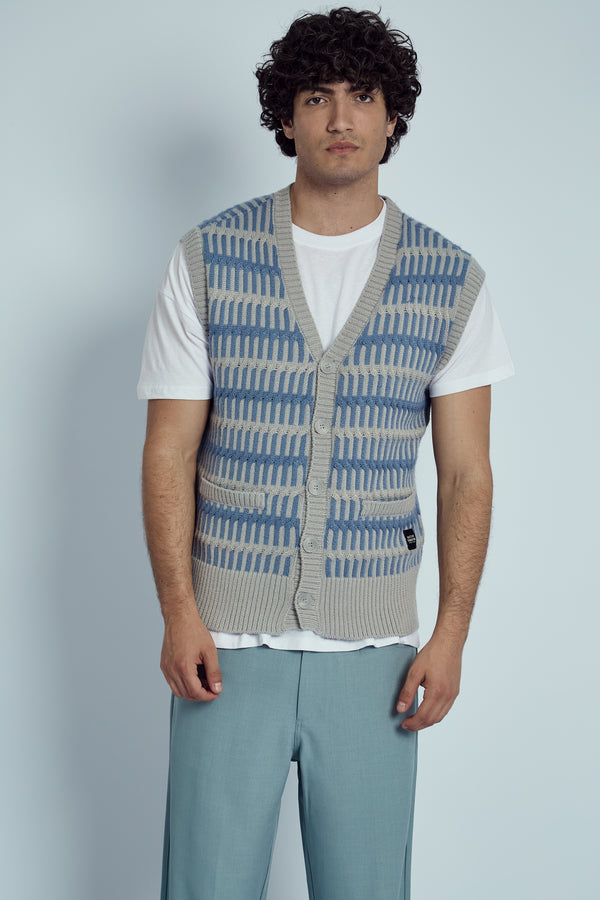 HAYNES YARN BRAIDED KNIT WAISTCOAT