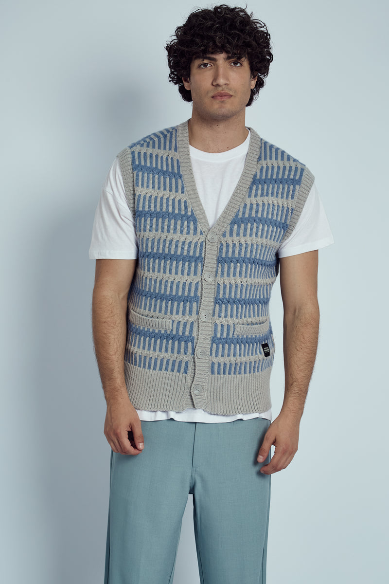 HAYNES YARN BRAIDED KNIT WAISTCOAT