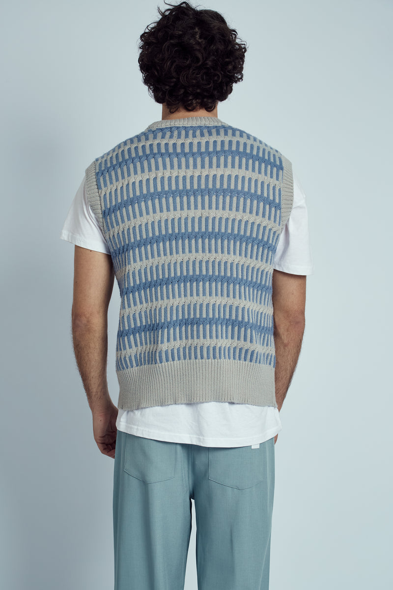 HAYNES YARN BRAIDED KNIT WAISTCOAT