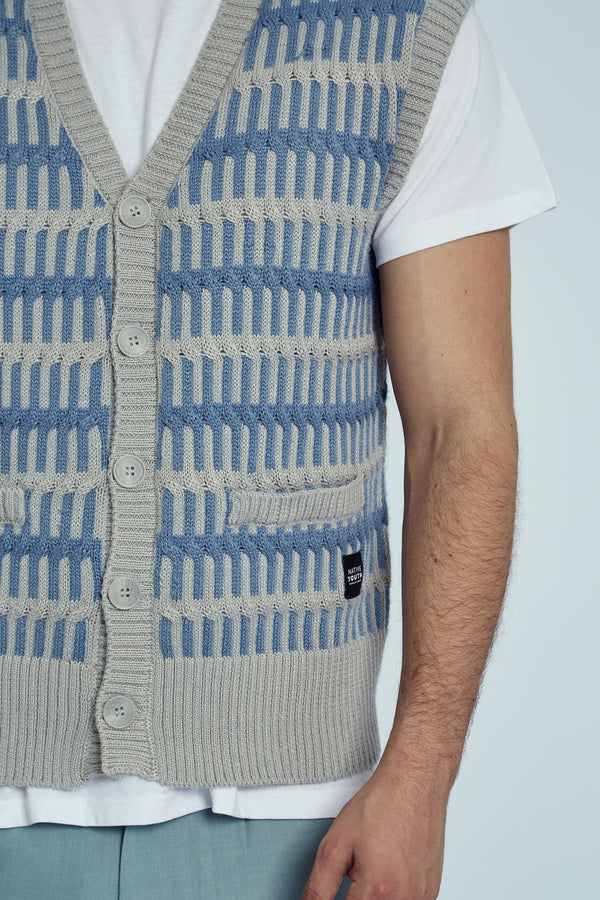 HAYNES YARN BRAIDED KNIT WAISTCOAT