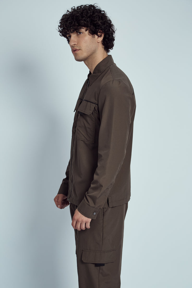 HUGO RIPSTOP ZIP THROUGH OVERSHIRT