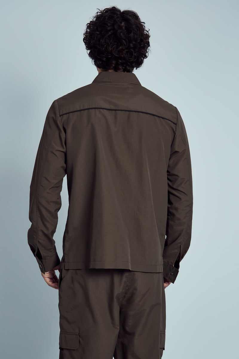 HUGO RIPSTOP ZIP THROUGH OVERSHIRT