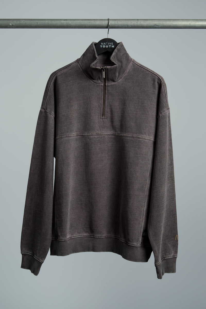 RIGGS HEAVY WASHED 1/4 ZIP SWEATSHIRT