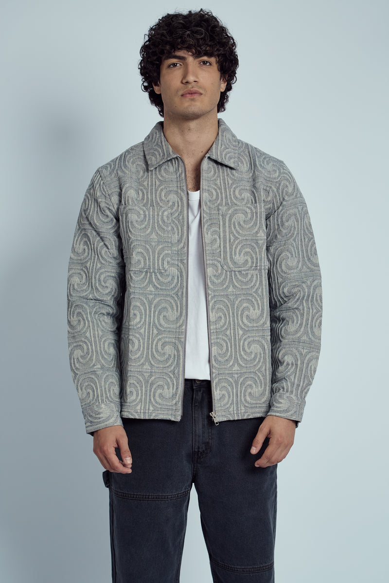 WILLA ZIP JACQUARD JACKET