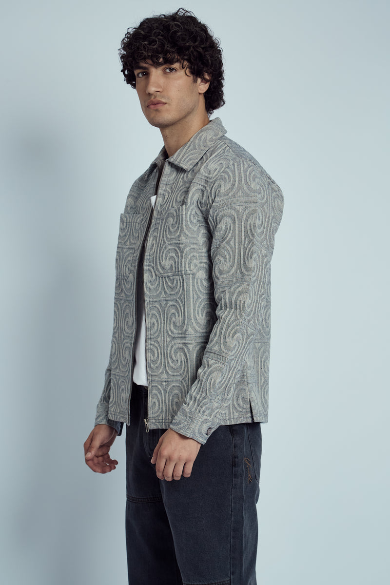 WILLA ZIP JACQUARD JACKET