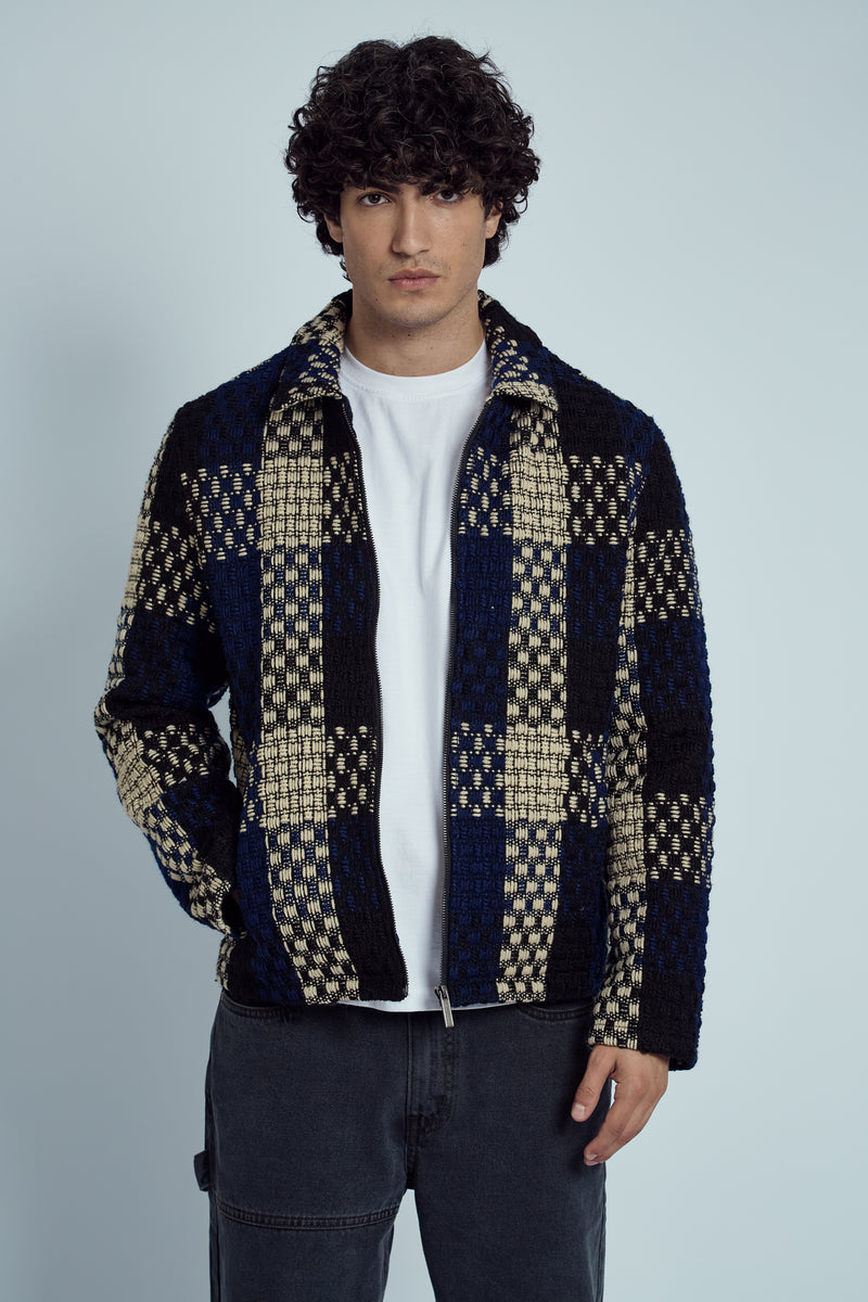 HARRIS HEAVYWEIGHT JACQUARD CHECK JACKET