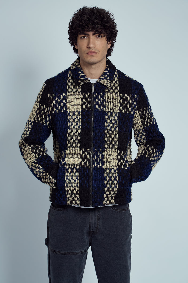 HARRIS HEAVYWEIGHT JACQUARD CHECK JACKET