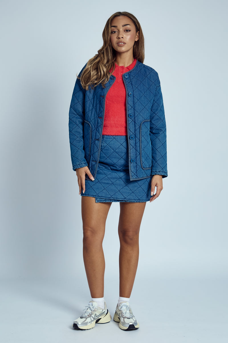 NADIA QUILTED WASHED JACKET