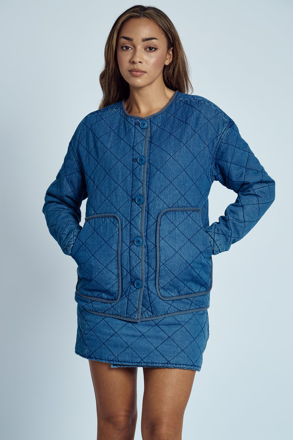 NADIA QUILTED WASHED JACKET