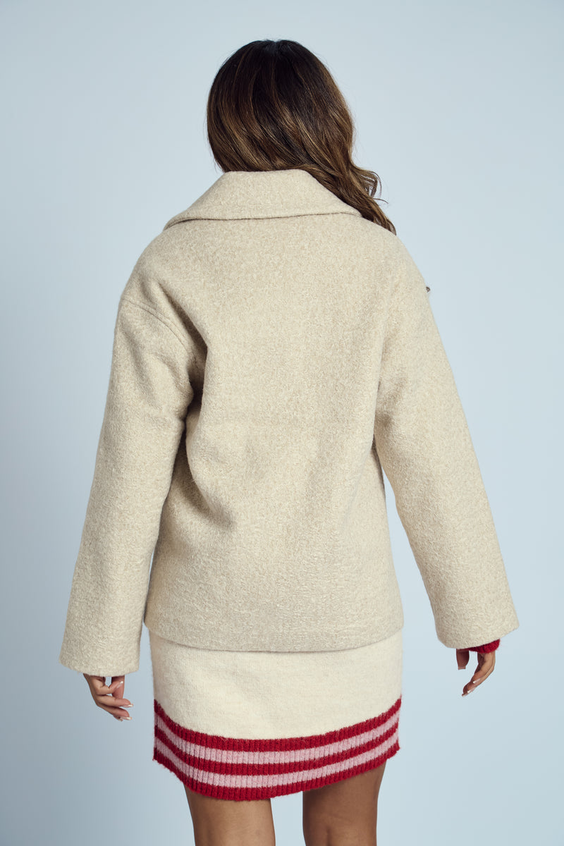 GROVER BOUCLE CROPPED COAT