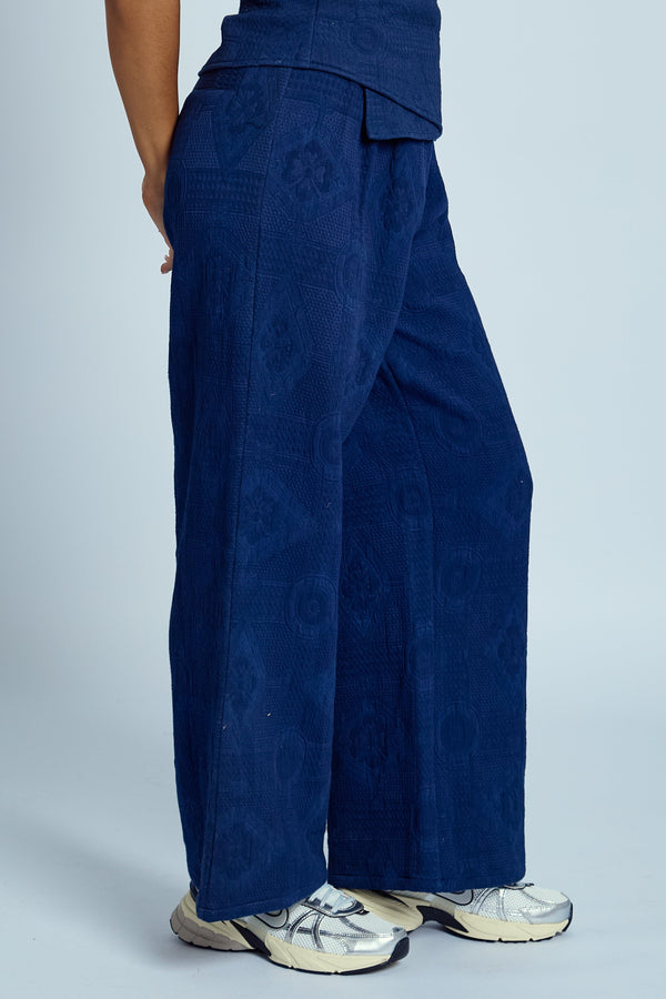 KATALINA TEXTURED WIDE LEG TROUSER