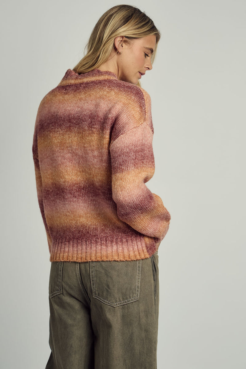 IVY STRIPED OMBRE SOFT FLUFF KNITTED JUMPER