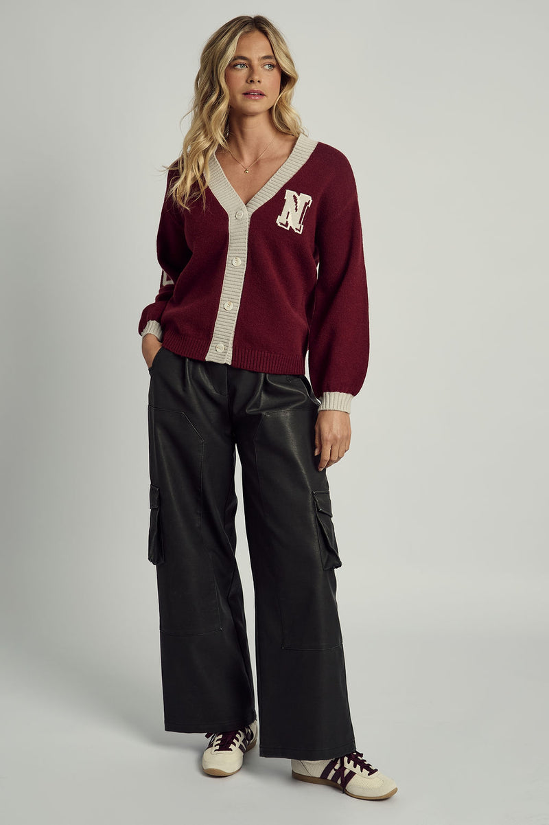 DAKOTA VARSITY KNITTED CARDIGAN