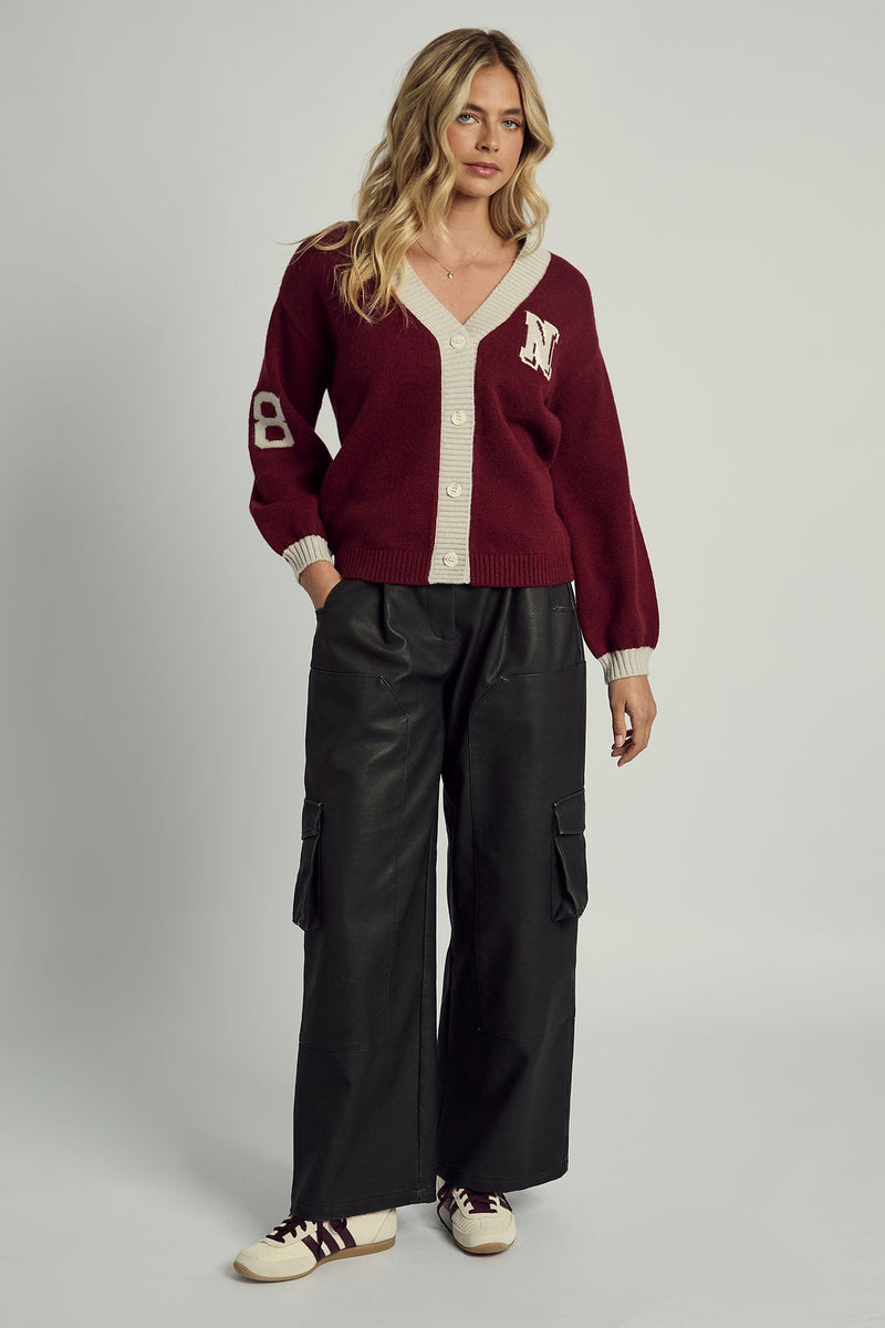 DAKOTA VARSITY KNITTED CARDIGAN