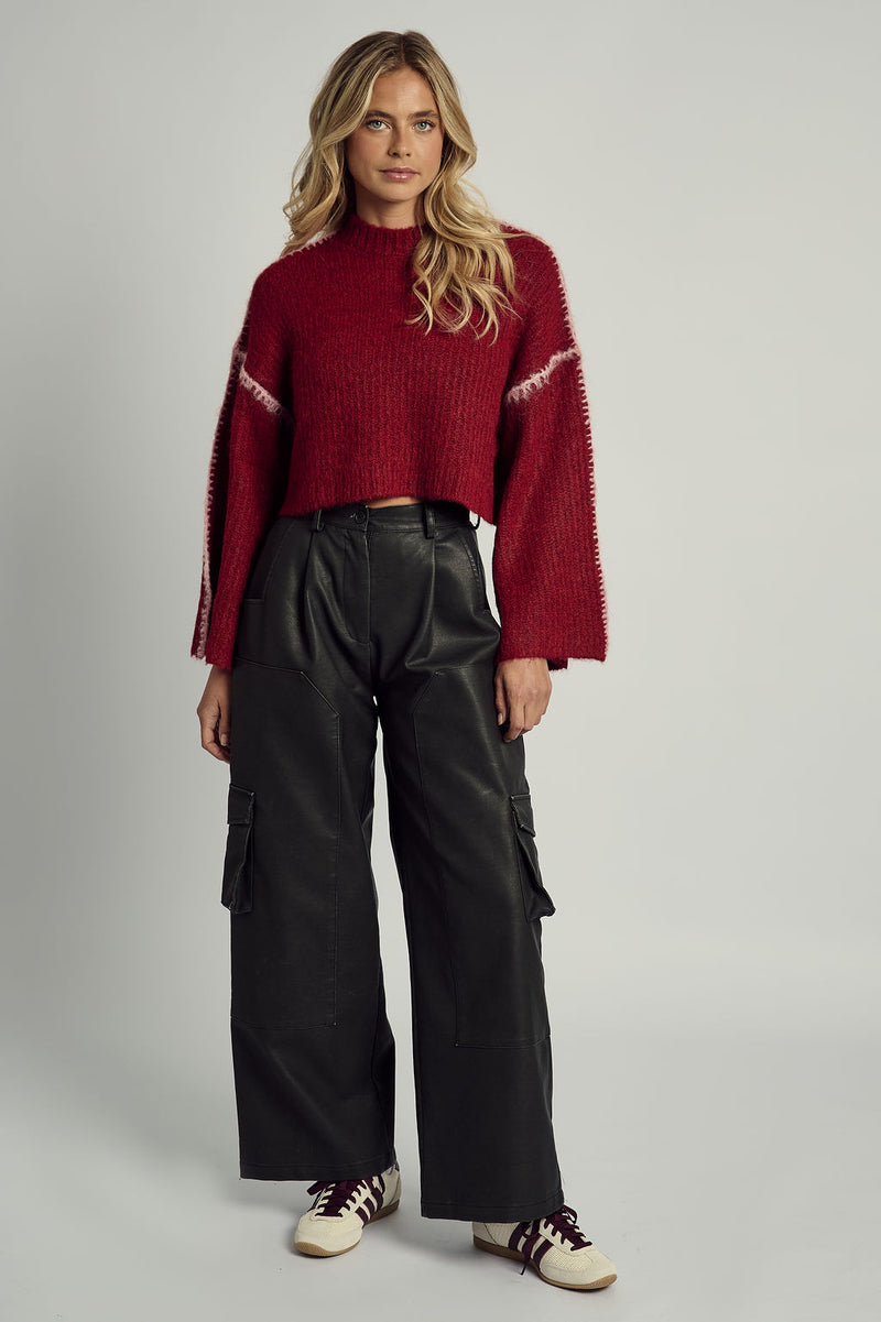 ROSALIE HAND EMBROIDERED WIDE SLEEVE KNITTED JUMPER