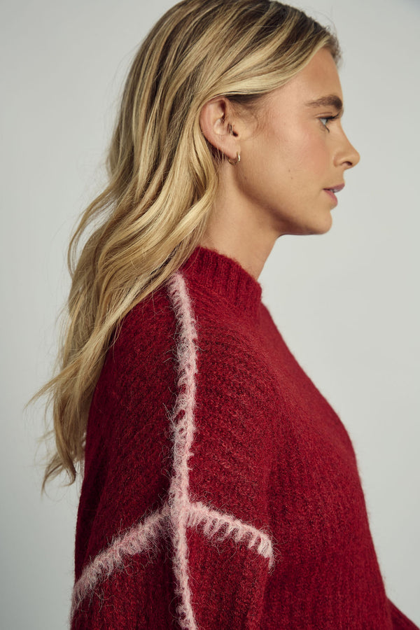 ROSALIE HAND EMBROIDERED WIDE SLEEVE KNITTED JUMPER