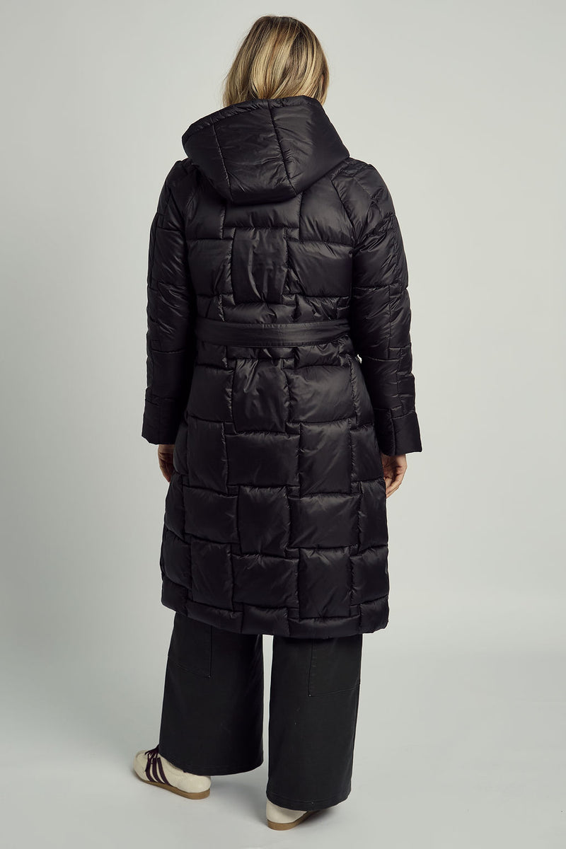 OPHELIA HOODED LONGLINE PUFFER COAT