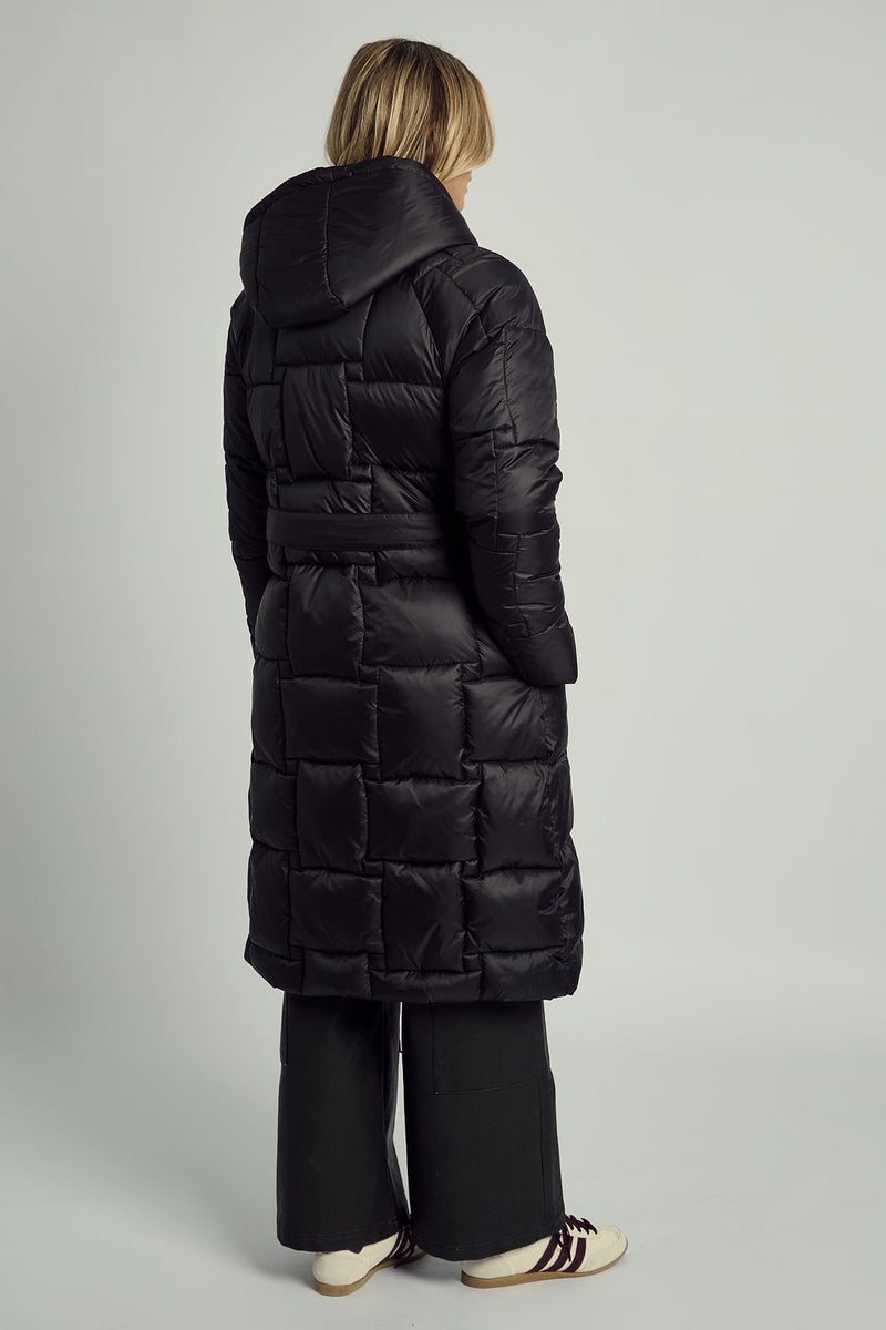 OPHELIA HOODED LONGLINE PUFFER COAT
