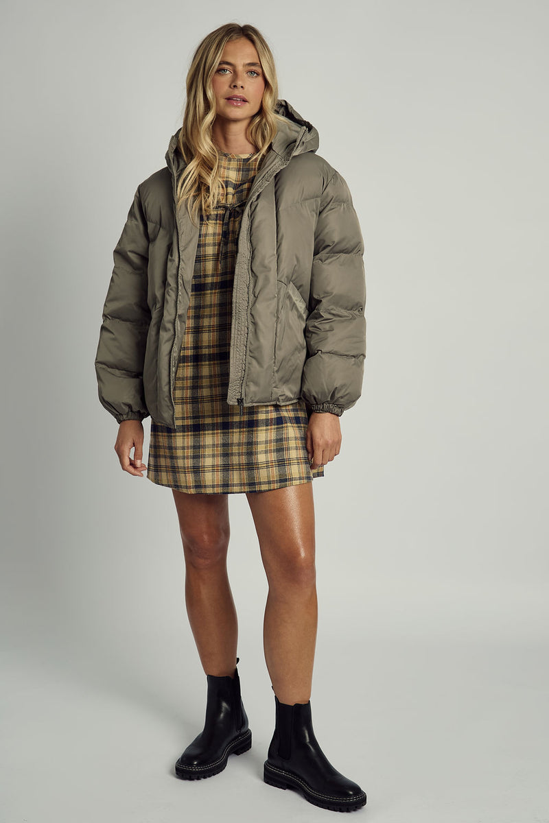 NILEN KHAKI PUFFER COAT