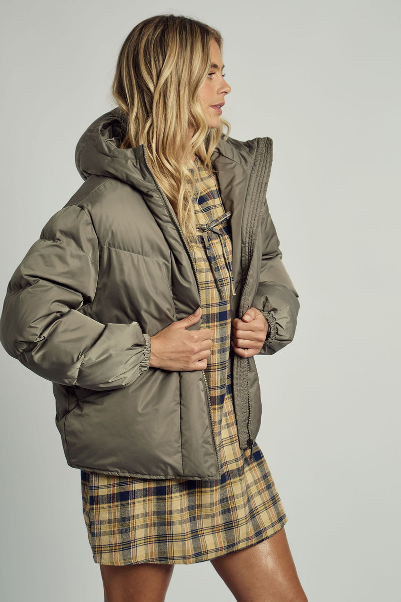 NILEN KHAKI PUFFER COAT