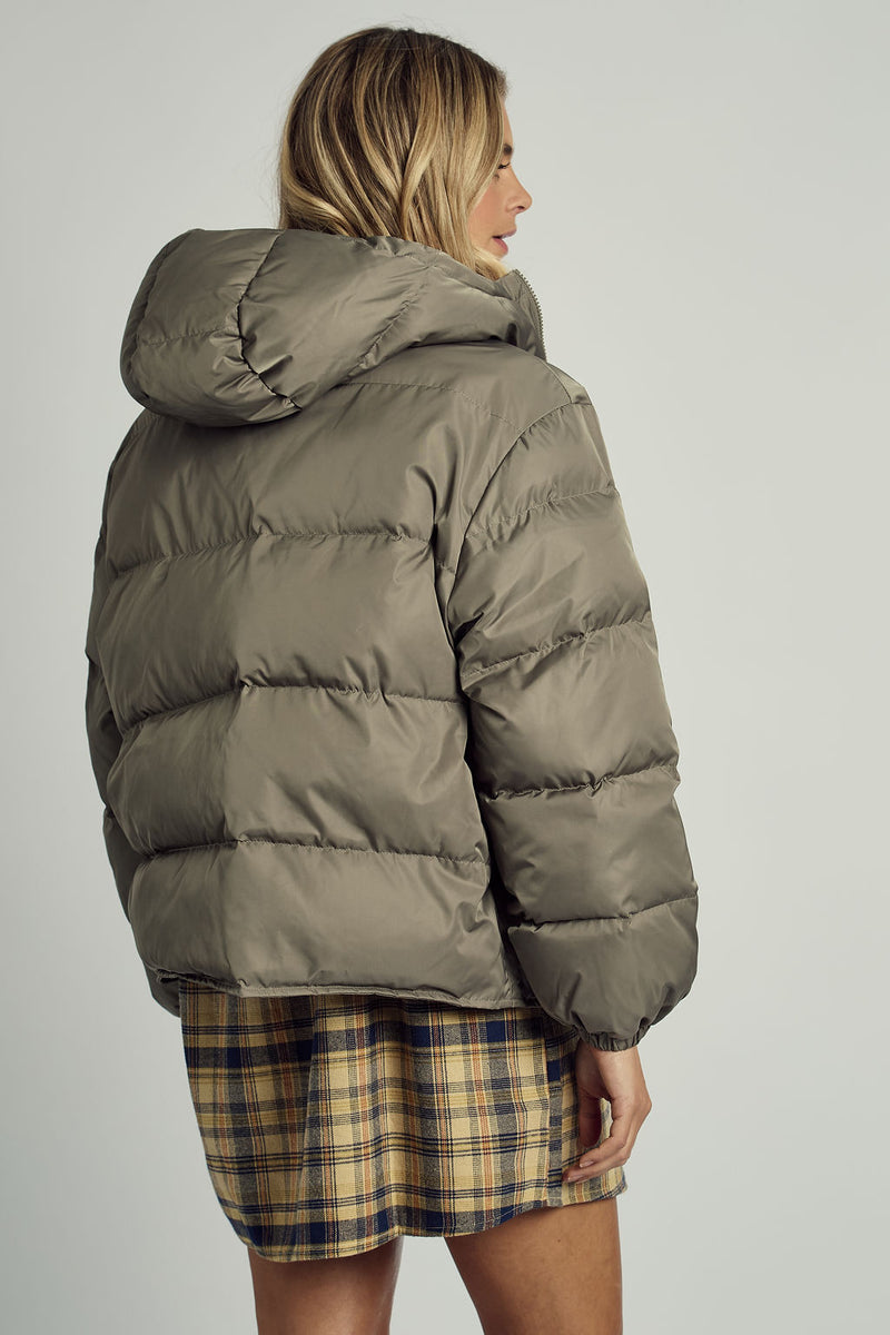 NILEN KHAKI PUFFER COAT