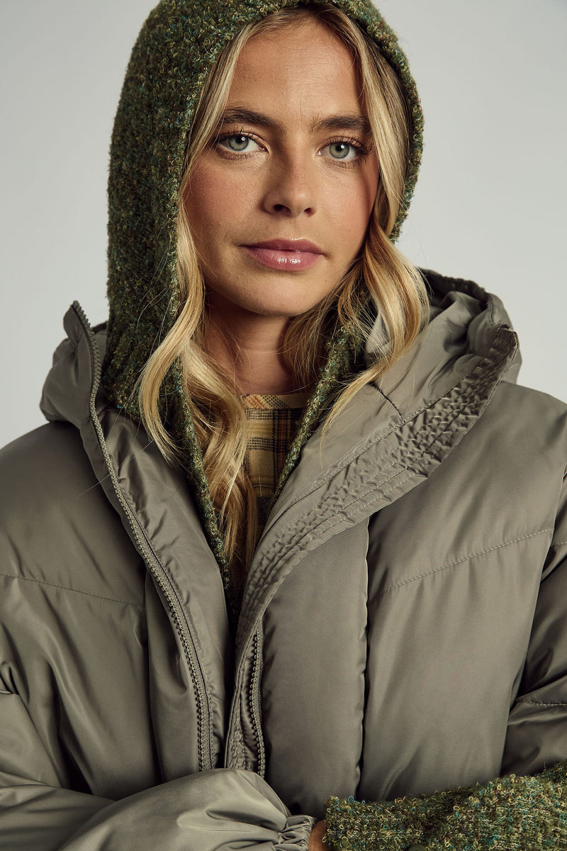NILEN KHAKI PUFFER COAT