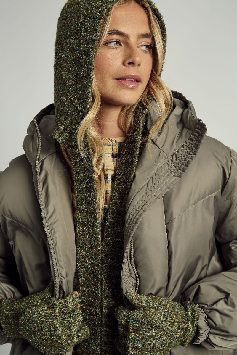 NILEN KHAKI PUFFER COAT