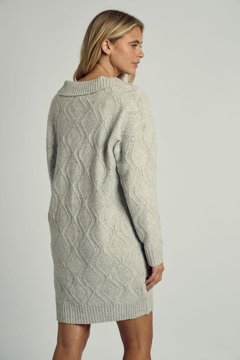 VALERIE FLORAL APPLIQUE KNITTED JUMPER DRESS