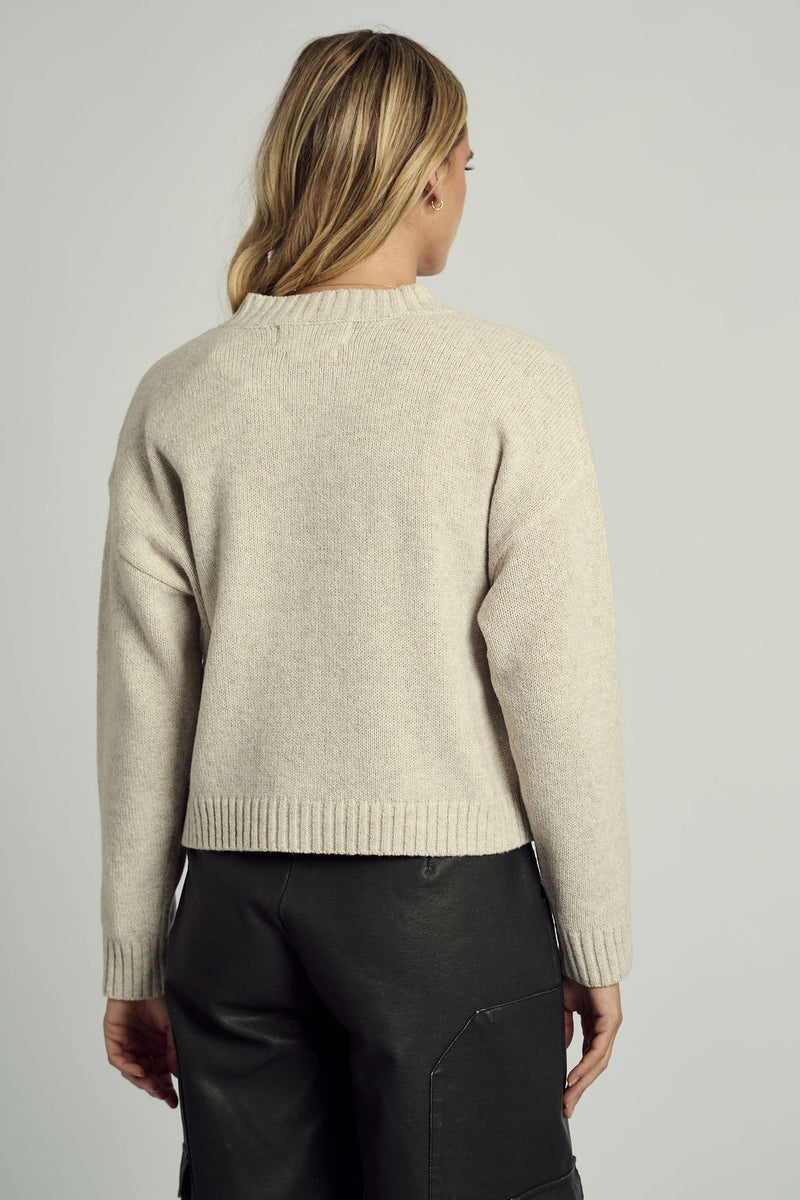 REMI CROSS STITCH KNITTED CARDIGAN