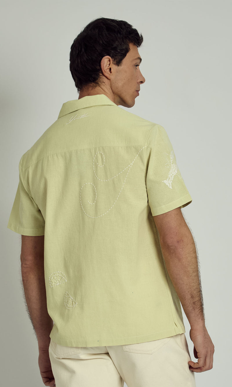 RHODES REVERE SHIRT WITH EMBROIDERY DETAILS