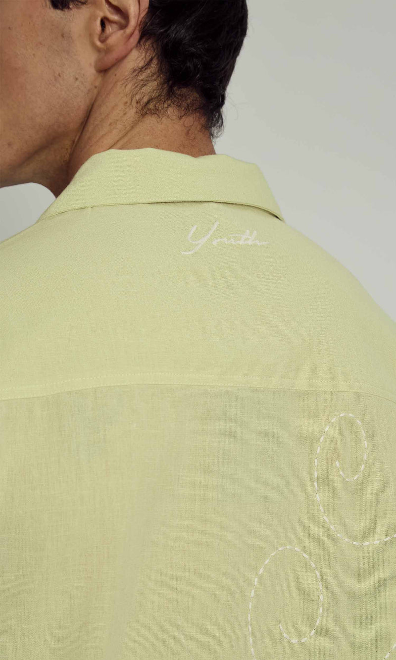 RHODES REVERE SHIRT WITH EMBROIDERY DETAILS