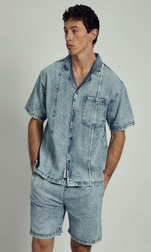 ARBOR DENIM BOXY FIT REVERE SHIRT