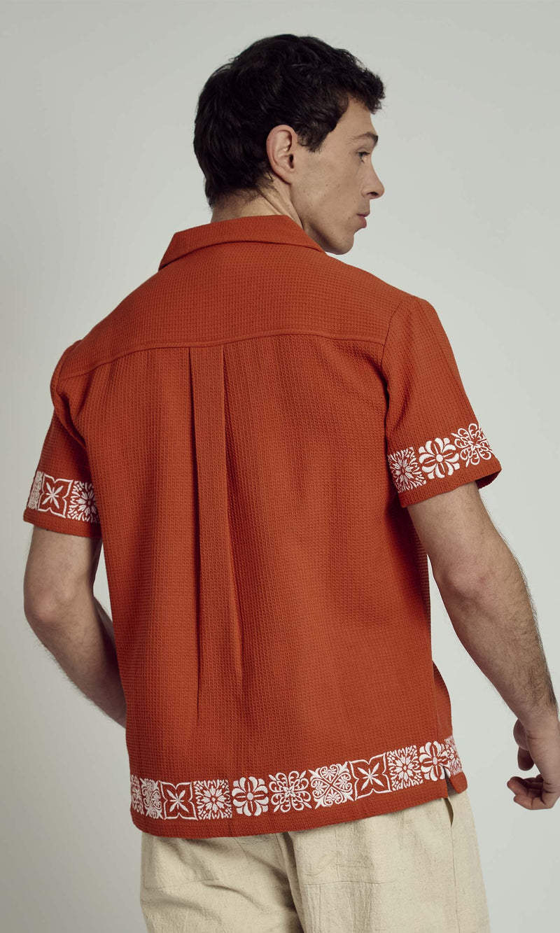 BRUCE WASHED WAFFLE SHIRT