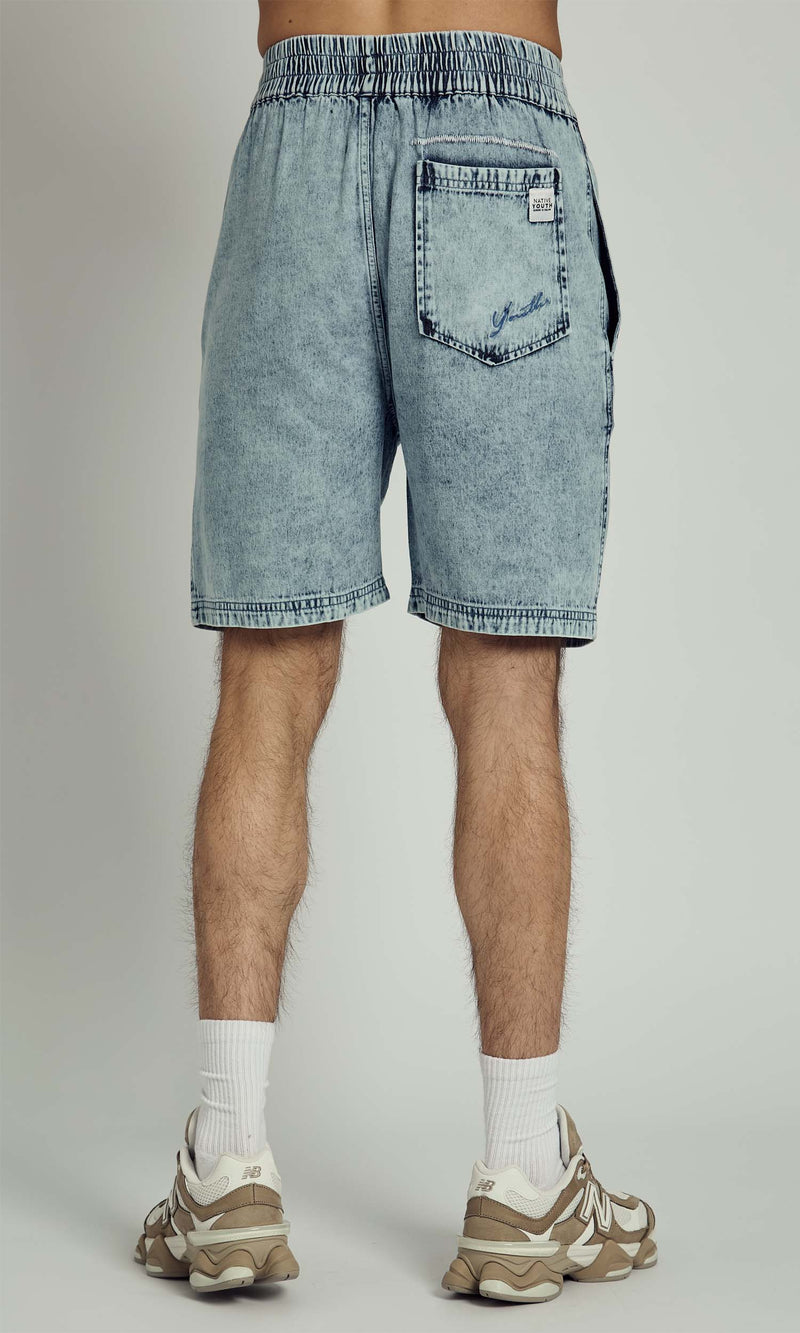 LYNX PULL ON DENIM SHORT