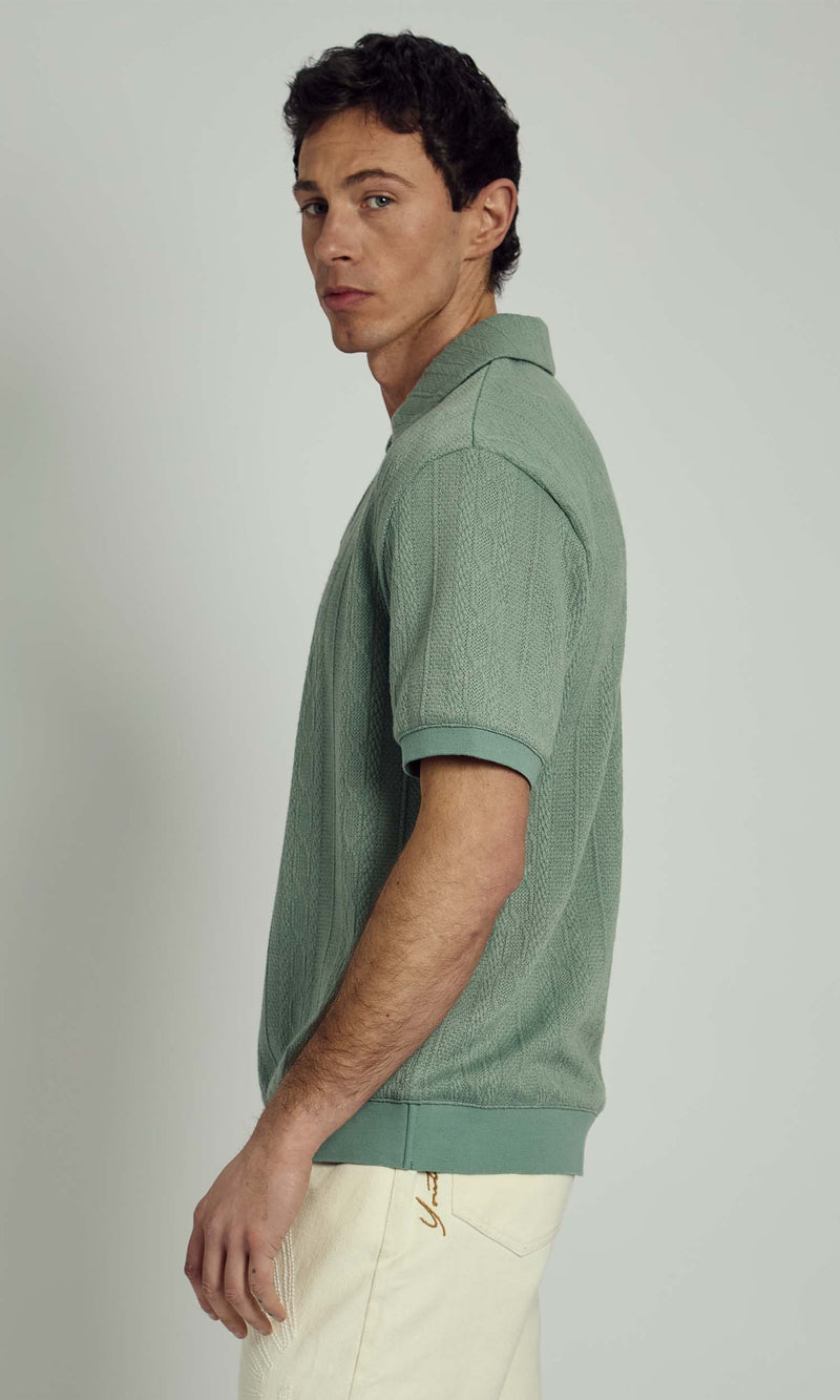 SANCHO KNITTED NOTCH NECK POLO