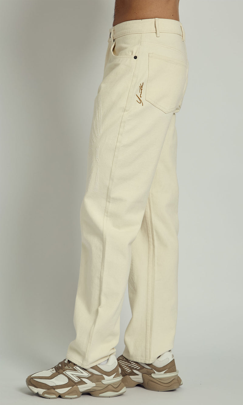 HERBERS EMBROIDERY DENIM TROUSER