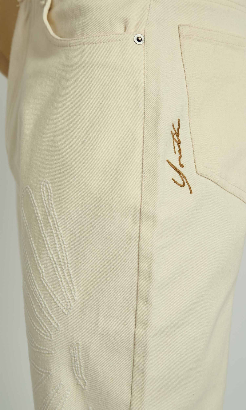 HERBERS EMBROIDERY DENIM TROUSER