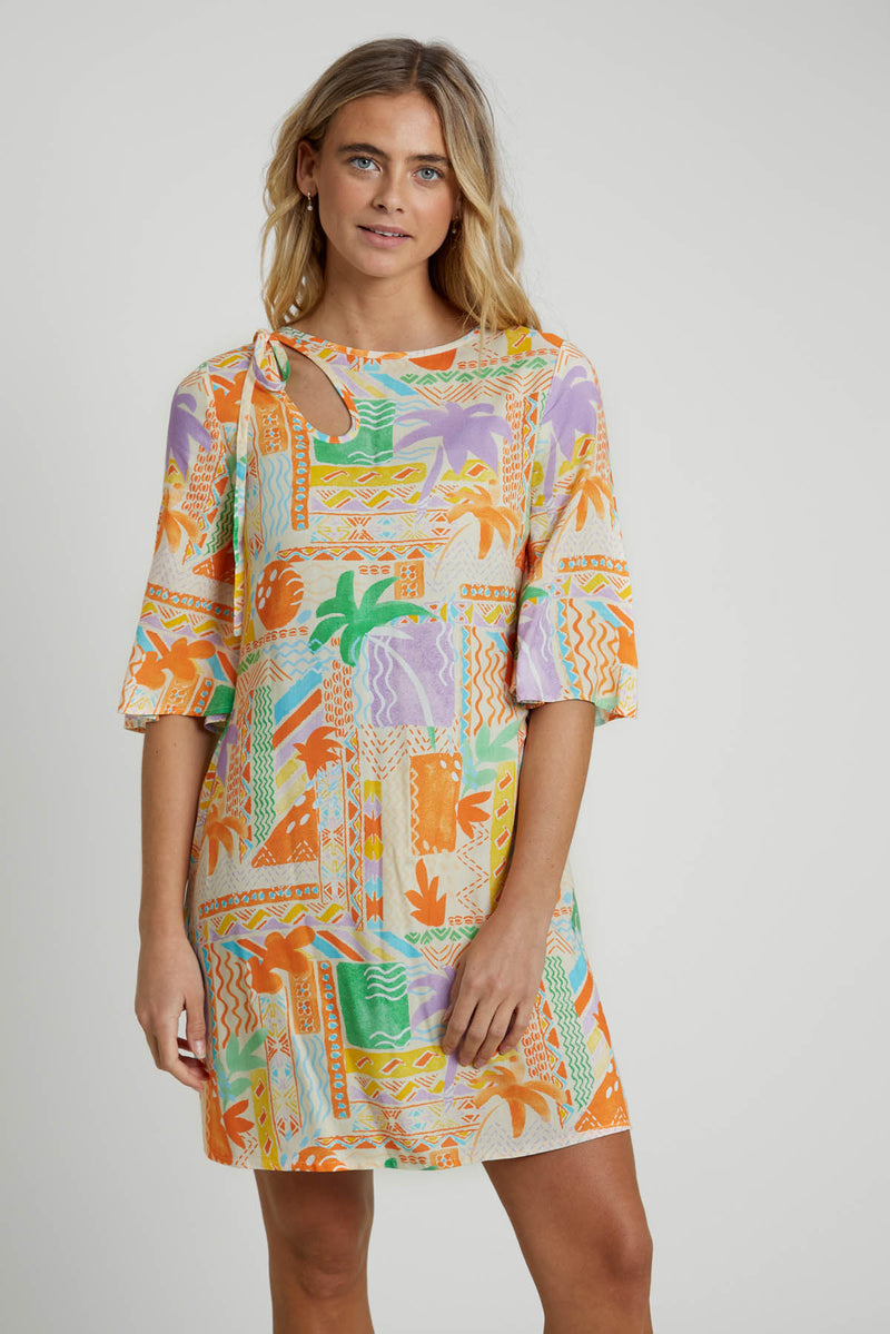 RICO PRINTED MINI DRESS