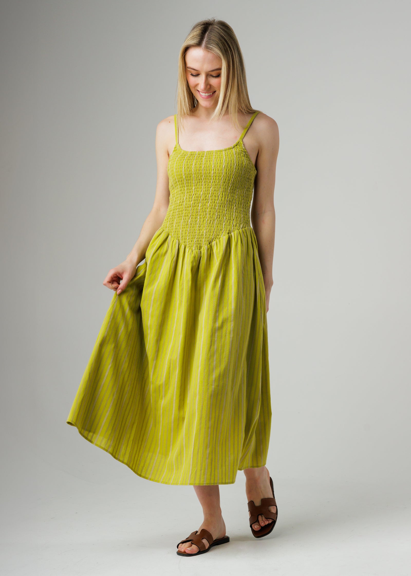 SHIRRED BODICE CAMI DRESS – Native Youth