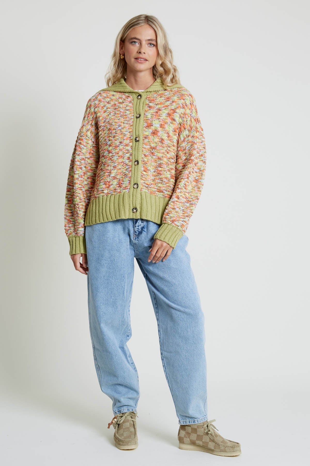 CYPHER OVERSIZED CARDIGAN IN SPACE DYE KNIT – Native Youth