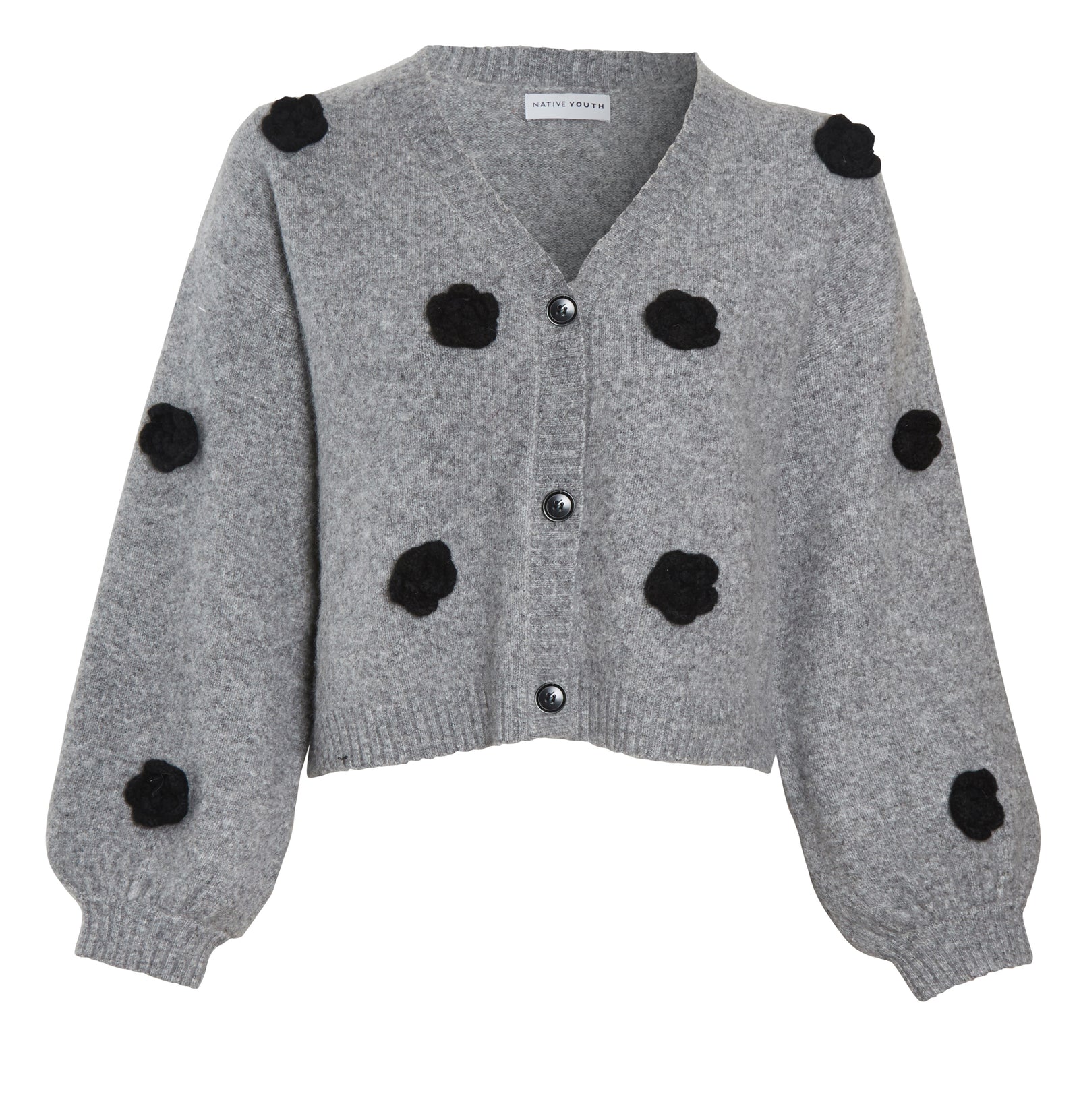 FLORENCE 3D FLORAL APPLIQUE CROPPED CARDIGAN – Native Youth